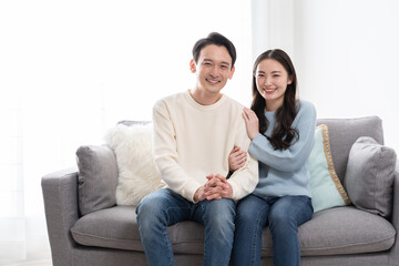 Obraz premium 仲良し日本人 カップルポートレート