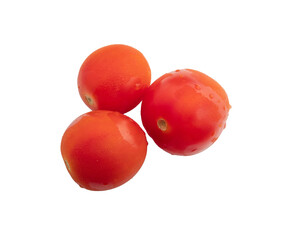 Tomato red color on white background, isolated