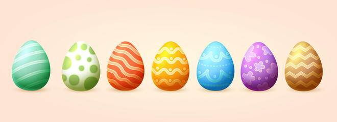 3d painted Easter egg collection