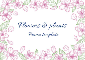 Flowers & plants Frame template