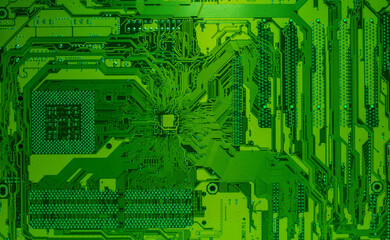 Mainboard or motherboard Electronic computer background. Circuit board. Abstract. Texture.