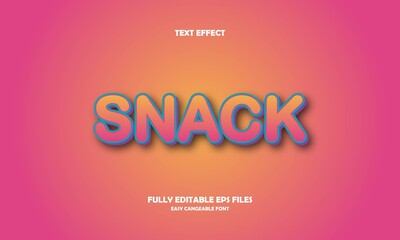 editable snack text effect