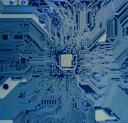 Mainboard or motherboard Electronic computer background. Circuit board. Abstract. Texture.