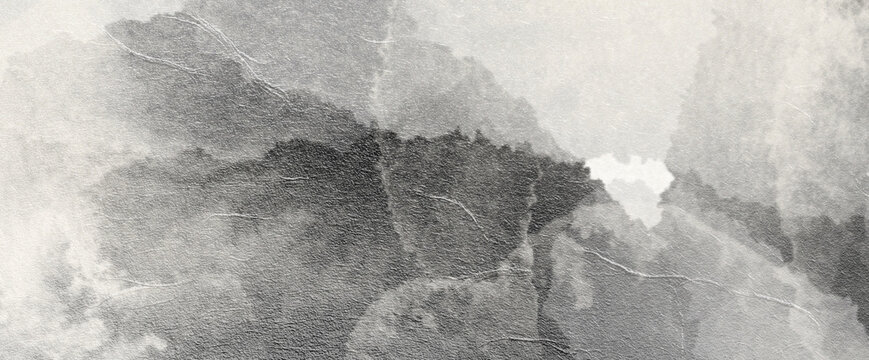 自画，風景 水墨画 金色フレーム Wall.it A4 フィギュアディスプレイケース専用背面デザイン