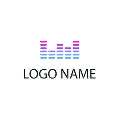 icon brand logo sound template logotype vector