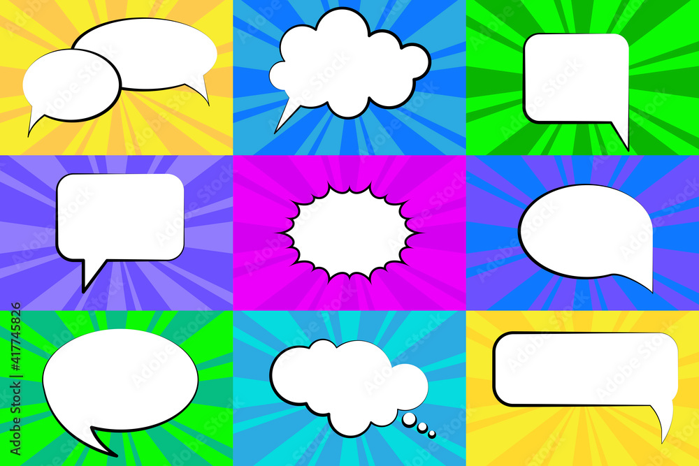 Aufkleber design element. speech bubble. vector halftone illustration. light effect. stock image. eps 10.
