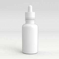 3D mock up of white dropper without label