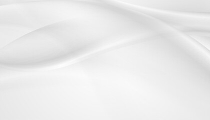 Abstract grey liquid flowing elegant waves graphic design. Smooth white silk wavy background. Vector illustration
