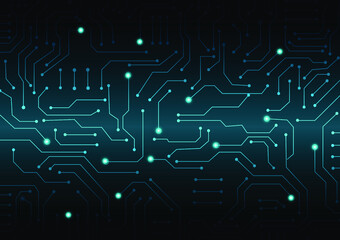 Geometric background and high tech circuit board connection system