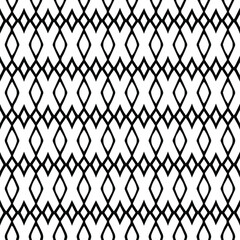 Fototapeta premium Geometric vector pattern with triangular elements. Seamless abstract ornament for wallpapers and backgrounds. Black and white patterns.. 