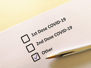Questionnaire about vaccines