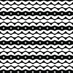 Geometric vector pattern with triangular elements. Seamless abstract ornament for wallpapers and backgrounds. Black and white patterns..
