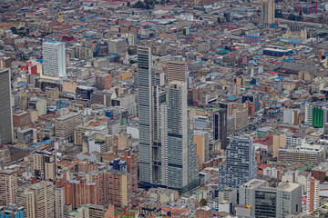 aerial view view of the city Bogotá