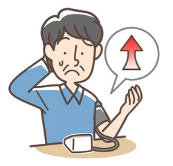 血圧が高い男性