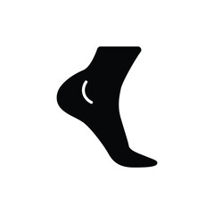 Foot, ankle glyph icon. Solid style can be used for web, mobile, ui. Pain, hip, ortho, anatomy, body, care concept. Vector logo illustration isolated on white background. EPS 10.