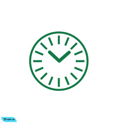 Icon vector graphic of clock