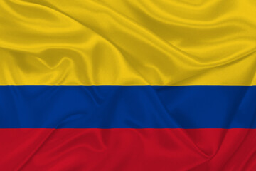 3D Flag of Colombia on fabric