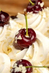 Black forest cake in studio