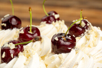 Black forest cake in studio