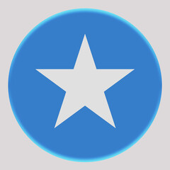 3D Flag of Somalia on circle
