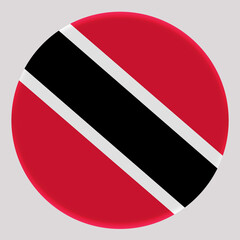 3D Flag of Trinidad and Tobago on circle