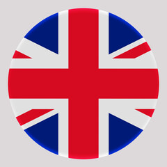 Obraz premium 3D Flag of United Kingdom on circle