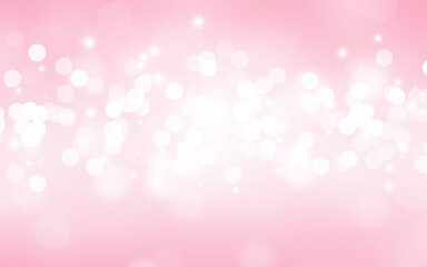 The bokeh on the background blurred the natural pink and white. Bokeh colorful glows sparkle...