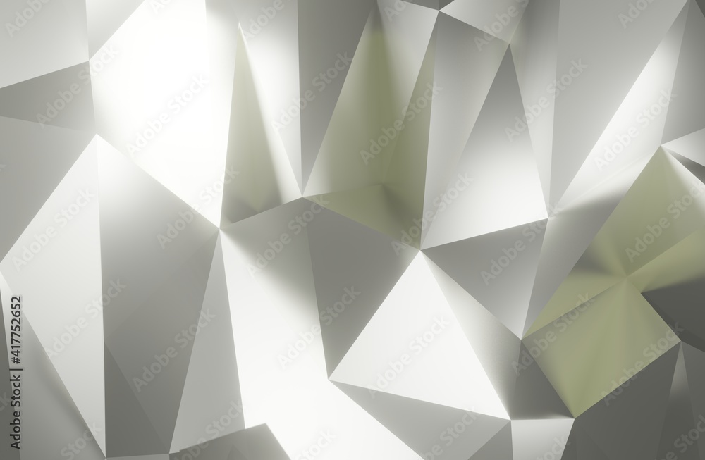 Wall mural Abstract geometric pattern background polygonal triangle silver background