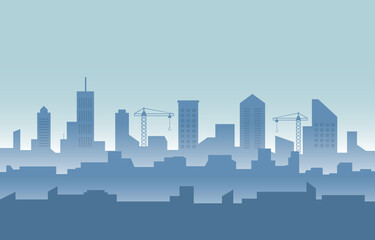 Fototapeta na wymiar Stacked City Building Cityscape Skyline Business Illustration