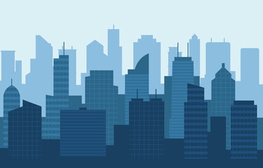 Fototapeta na wymiar Stacked City Building Cityscape Skyline Business Illustration