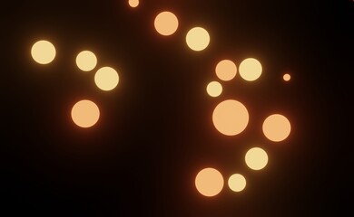 シンプルで可愛いオレンジ色の丸い玉