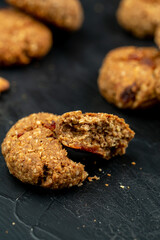 Healthy cookies from oat and almonds 