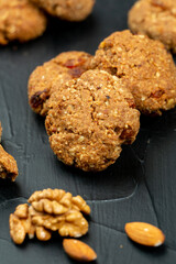 Healthy cookies from oat and almonds 