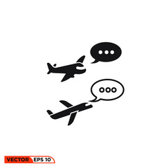 Illustration vector graphic of talk plane