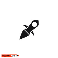 Icon vector graphic of rocket , illustration