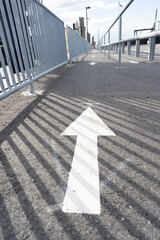 arrow in pavement