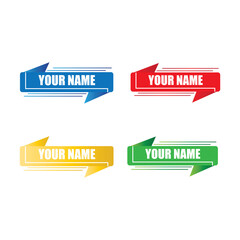 simple banner icon vector logo