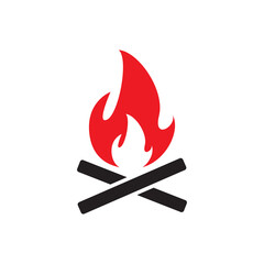 Bonfire icon design. vector illustration