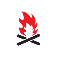 Bonfire icon design. vector illustration