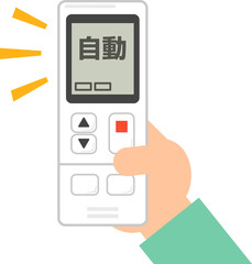 「自動」と表示されたエアコンのコントローラー
