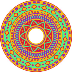 Mexican original ethnic print circle