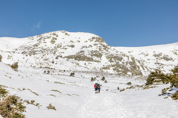 On the way up to the Peñalara glacier circus area, in the Guadarrama mountains of Madrid