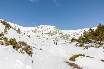 On the way up to the Peñalara glacier circus area, in the Guadarrama mountains of Madrid