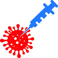 Corona virus vaccine icon, give corona virus vaccine, take vaccine icon