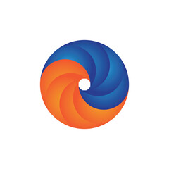 Simple cool circle icon vector logo