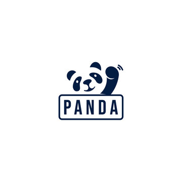 Panda Head Logo / Cute Panda Character Vector