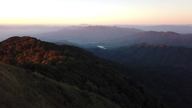 Top of landscape view at Doi Pha Hom Pok National Park of Chiang mai, Thailand.