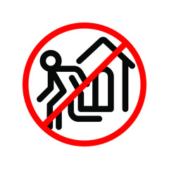 don't going out outline icon modern illustration.