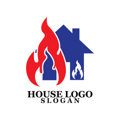 Simple home icon vector logo