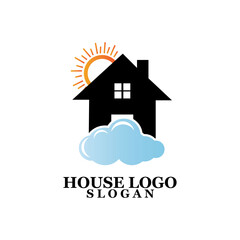 Simple home icon vector logo